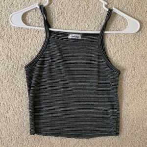 Striped cropped halter top